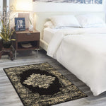 Nourison Grafix Black 3' x 5' Area -Rug, Easy -Cleaning, Non Shedding, Bed Room, Living Room, Dining Room, Kitchen (3x5)