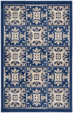 Nourison Aloha Indoor/Outdoor Blue 2'8" x 4' Area Rug, Easy Cleaning, Non Shedding, Bed Room, Living Room, Dining Room, Backyard, Deck, Patio (3x4)