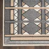 Nourison Nordic Ivory Multicolor 4' x 6' Scandinavian Area Rug - Easy Clean, Non Shedding, Bed Room, Living Room, Dining Room, Kitchen (4' x 6')