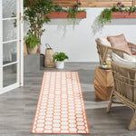 Nourison Reversible Indoor Outdoor Coral 2' x 6' Area Rug Easy Clean, Non Shedding, Bed Room, Living Room, Dining Room, Kitchen (6' Runner)