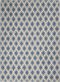 Nourison Grafix Mid-century Blue 5'3" x 7'3" Area -Rug, Easy -Cleaning, Non Shedding, Bed Room, Living Room, Dining Room, Kitchen (5x7)