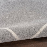Nourison Essentials 4' x 6' Gray Ivory Fabric Contemporary Area Rug (4' x 6')