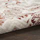 Nourison Geneva Brick Silver 2'2" x 7'6" Area Rug, Traditional, French Country, Easy Cleaning, Non Shedding, Bed Room, Living Room, Dining Room, Kitchen, (8' x Runner)