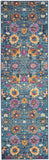 Nourison Passion Denim 2'2" x 7'6" Area Rug, Boho, Moroccan, Bed Room, Living Room, Dining Room, Kitchen, Easy Cleaning, Non Shedding, (8' Runner)