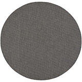 Nourison Positano Indoor/Outdoor Charcoal 6' x Round Area Rug, Easy Cleaning, Non Shedding, Bed Room, Living Room, Dining Room, Backyard, Deck, Patio (6 Round)