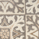 Nourison Aloha Indoor-Outdoor Ivory/Grey 3'6" x 5'6" Area Rug, Easy Cleaning, Non Shedding, Bed Room, Living Room, Dining Room, Kitchen (4x6)