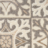 Nourison Aloha Indoor-Outdoor Ivory/Grey 3'6" x 5'6" Area Rug, Easy Cleaning, Non Shedding, Bed Room, Living Room, Dining Room, Kitchen (4x6)