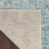 Nourison Astra Machine Washable Abstract Blue Ivory 5'3" x 7' Area -Rug, Easy -Cleaning, Non Shedding, Bed Room, Living Room, Dining Room, Kitchen (5x7)