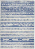Nourison Whimsicle Tribal Ivory Blue 4' x 6' Area Rug, Easy Cleaning, Non Shedding, Bed Room, Living Room, Dining Room, Kitchen (4x6)