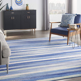 Nourison Whimsicle Abstract Blue Multicolor 7' x 10' Area Rug, Easy Cleaning, Non Shedding, Bed Room, Living Room, Dining Room, Kitchen (7x10)