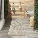 Nourison Aloha Indoor/Outdoor Natural 2' x 6' Area Rug, Easy Cleaning, Non Shedding, Bed Room, Living Room, Dining Room, Backyard, Deck, Patio (2x6)