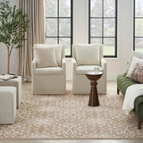 Nourison Jubilant Farmhouse Taupe 5'3" x 7'3" Area -Rug, Easy -Cleaning, Non Shedding, Bed Room, Living Room, Dining Room, Kitchen (5x7)