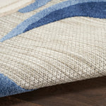 Nourison Aloha 4' x 6' Blue Gray Fabric Contemporary Area Rug (4' x 6')