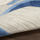 Nourison Aloha 4' x 6' Blue Gray Fabric Contemporary Area Rug (4' x 6')
