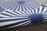 Nourison Grafix Contemporary Navy 2'3" x 7'6" Area Rug, Easy Clean, Non Shedding, Bed Room, Living Room, Dining Room, Kitchen (2x7)