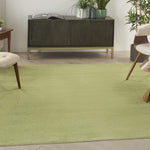 Nourison Essentials Indoor/Outdoor Green 5' x Square Area Rug, Easy Cleaning, Non Shedding, Bed Room, Living Room, Dining Room, Backyard, Deck, Patio (5 Square)