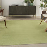 Nourison Essentials Indoor/Outdoor Green 5' x Square Area Rug, Easy Cleaning, Non Shedding, Bed Room, Living Room, Dining Room, Backyard, Deck, Patio (5 Square)