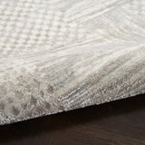 Nourison Glam Modern Silver Grey 2'3" x 7'6" Area -Rug, Easy -Cleaning, Non Shedding, Bed Room, Living Room, Dining Room, Kitchen (2x8)