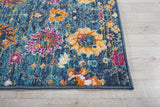 Nourison Passion Denim 2'2" x 7'6" Area Rug, Boho, Moroccan, Bed Room, Living Room, Dining Room, Kitchen, Easy Cleaning, Non Shedding, (8' Runner)