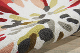 Nourison Fantasy Floral Ivory 1'9'' x 2'9'' Area-Rug, Easy-Cleaning, Non Shedding, Bed Room, Living Room, Dining Room, Kitchen (2x3)