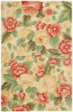 Nourison Fantasy Floral Cream 3'6'' x 5'6'' Area-Rug, Easy-Cleaning, Non Shedding, Bed Room, Living Room, Dining Room, Kitchen (3x5)