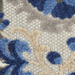 Nourison Aloha 2'3" x 12' Natural/Blue Outdoor Indoor/Outdoor Rug