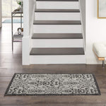 Nourison Garden Party Ivory/Charcoal 2' x 4' Area Rug, 2'2" x 3'9"