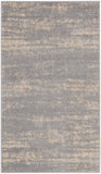 Nourison Essentials Indoor/Outdoor Solid Abstract Grey/Beige 3' x 5' Area Rug, Easy Cleaning, Non Shedding, Bed Room, Living Room, Dining Room, Backyard, Deck, Patio (3x5)