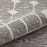 Nourison Grafix Moroccan Grey 2'3" x 12' Area Rug, Easy Cleaning, Non Shedding, Bed Room, Living Room, Dining Room, Kitchen (2x12)