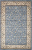 Nourison Somerset Traditional Light Blue 2' x 2'9" Area -Rug, Easy -Cleaning, Non Shedding, Bed Room, Living Room, Dining Room, Kitchen (2x3)