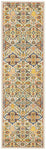 Nourison Allur Traditional Ivory Multicolor 2'3" x 7'6" Area -rug, Easy -cleaning, Non Shedding, Bed Room, Living Room, Dining Room, Kitchen (2x8)