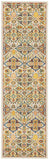 Nourison Allur Traditional Ivory Multicolor 2'3" x 7'6" Area -rug, Easy -cleaning, Non Shedding, Bed Room, Living Room, Dining Room, Kitchen (2x8)