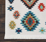 Nourison Tribal Decor Tribal White 2'2'' x 4'3'' Area-Rug, Easy-Cleaning, Non Shedding, Bed Room, Living Room, Dining Room, Kitchen (2x4)