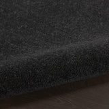 Nourison Essentials Indoor/Outdoor Black 2'2" x 12' Area Rug, Easy Cleaning, Non Shedding, Bed Room, Living Room, Dining Room, Backyard, Deck, Patio (2x12)