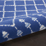 Nourison Whimsicle Moroccan Navy 4' x 6' Area Rug, Easy Cleaning, Non Shedding, Bed Room, Living Room, Dining Room, Kitchen (4x6)