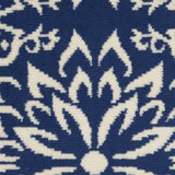 Nourison Jubilant Floral Navy/Ivory 5'3'' x Round Area-Rug, Easy-Cleaning, Non Shedding, Bed Room, Living Room, Dining Room, Kitchen (5 Round)