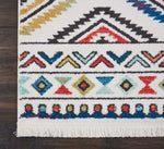 Nourison Tribal Decor Tribal White 2'2'' x 7'9'' Area-Rug, Easy-Cleaning, Non Shedding, Bed Room, Living Room, Dining Room, Kitchen (2x8)
