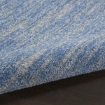 Nourison Essentials Indoor/Outdoor Blue/Grey 2'2" x 7'6" Area Rug, Easy Cleaning, Non Shedding, Bed Room, Living Room, Dining Room, Backyard, Deck, Patio (2x8)