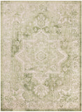 Nourison Astra Machine Washable Ivory Green 5'3" x 7' Area Rug, Easy Clean, Non Shedding, Bed Room, Living Room, Dining Room, Kitchen (5' x 7')