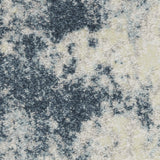 Nourison Trance Abstract Ivory Blue 3'11" x 5'11" Area -Rug, Easy -Cleaning, Non Shedding, Bed Room, Living Room, Dining Room, Kitchen (4x6)