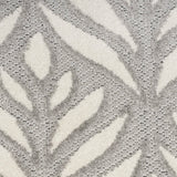 Nourison Aloha Indoor/Outdoor Grey 3'6" x 5'6" Area Rug, Easy Cleaning, Non Shedding, Bed Room, Living Room, Dining Room, Kitchen (4x6)