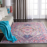 Nourison PSN20 Passion Colorful Light Grey/Pink Area Rug 3'9" X 5'9", 4' x 6'