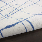Nourison Whimsicle Ivory Blue 2' x 6' Area Rug, Contemporary, Artistic, Easy Cleaning, Non Shedding, Bed Room, Living Room, Dining Room, Kitchen, (6' Runner)