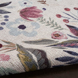 Nourison Washables Floral Ivory Pink 5'2" x 7' Area -rug, Easy -cleaning, Non Shedding, Bed Room, Living Room, Dining Room, Kitchen (5x7)