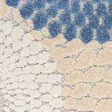 Nourison Aloha 42" x 66" Polypropylene Fabric Rug in Blue/Gray Finish
