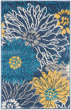 Nourison Passion 2' x 3' Blue Fabric Contemporary Area Rug (2' x 3')