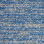 Nourison Essentials Indoor/Outdoor Blue/Grey 2' x 4' Area Rug, Easy Cleaning, Non Shedding, Bed Room, Living Room, Dining Room, Backyard, Deck, Patio (2x4)