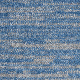 Nourison Essentials Indoor/Outdoor Blue/Grey 2' x 4' Area Rug, Easy Cleaning, Non Shedding, Bed Room, Living Room, Dining Room, Backyard, Deck, Patio (2x4)