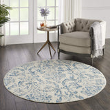 Nourison Jubilant JUB09, 5'3" x Round, Ivory Blue