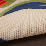 Nourison Aloha Indoor/Outdoor Multicolor 3'6" x 5'6" Area Rug, Easy Cleaning, Non Shedding, Bed Room, Living Room, Dining Room, Kitchen (4x6)